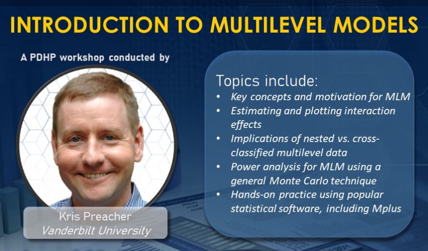 poster crop for PDHP workshop, "Introduction to Multi-Level Models," by Kris Preacher, of Vanderbilt University